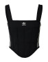 ADIDAS ORIGINALS Τοπ 'Rib Corset' μαύρο / λευκό - Pepit.gr