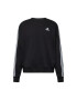 ADIDAS SPORTSWEAR Αθλητική μπλούζα φούτερ 'Essentials Fleece 3-Stripes Boxy' μαύρο / λευκό - Pepit.gr