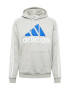 ADIDAS SPORTSWEAR Αθλητική μπλούζα φούτερ 'Essentials Fleece 3-Stripes Logo' μπλε / γκρι μελανζέ / λευκό - Pepit.gr