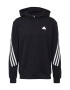 ADIDAS SPORTSWEAR Αθλητική μπλούζα φούτερ μαύρο / λευκό - Pepit.gr