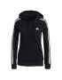 ADIDAS SPORTSWEAR Αθλητική ζακέτα φούτερ 'Essentials Fleece 3-Stripes ' μαύρο / λευκό - Pepit.gr