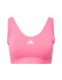 ADIDAS SPORTSWEAR Αθλητικό σουτιέν 'Essentials 3-Stripes With Removable Pads' ανοικτό ροζ / λευκό - Pepit.gr