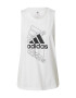 ADIDAS SPORTSWEAR Αθλητικό τοπ μαύρο / λευκό - Pepit.gr