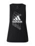 ADIDAS SPORTSWEAR Αθλητικό τοπ μαύρο / λευκό - Pepit.gr