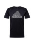 ADIDAS SPORTSWEAR Λειτουργικό μπλουζάκι μαύρο / λευκό - Pepit.gr