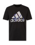 ADIDAS SPORTSWEAR Λειτουργικό μπλουζάκι 'Motion Badge of Sport Graphic' μπλε / ροζ / μαύρο / λευκό - Pepit.gr