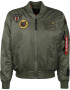 ALPHA INDUSTRIES Φθινοπωρινό και ανοιξιάτικο μπουφάν ' MA-1 Air Force ' ανάμεικτα χρώματα / πορτοκαλί - Pepit.gr