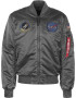 ALPHA INDUSTRIES Φθινοπωρινό και ανοιξιάτικο μπουφάν 'MA-1 VF NASA' μπλε / γκρι / κόκκινο - Pepit.gr