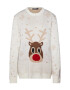 Boohoo Πουλόβερ 'Snowflake Reindeer Christmas' κρεμ - Pepit.gr