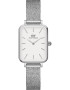 Daniel Wellington Αναλογικό ρολόι 'Quadro Pressed Sterling S White' ασημί / λευκό - Pepit.gr