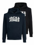 Jack & Jones Junior Μπλούζα φούτερ ναυτικό μπλε / μαύρο / λευκό - Pepit.gr