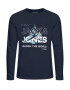 Jack & Jones Junior Μπλουζάκι 'Hunt' μπλε νύχτας / γαλάζιο / γκρι / λευκό - Pepit.gr