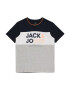 Jack & Jones Junior Μπλουζάκι μπλε μαρέν / γκρι μελανζέ / πορτοκαλί - Pepit.gr