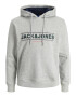 JACK & JONES Μπλούζα φούτερ 'FRIDAY' γκρι μελανζέ / ανοικτό κόκκινο / μαύρο - Pepit.gr