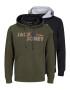 JACK & JONES Μπλούζα φούτερ 'FRIDAY' κίτρινο / χακί / μαύρο / λευκό - Pepit.gr