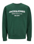 JACK & JONES Μπλούζα φούτερ 'Gale' σκούρο πράσινο / λευκό μελανζέ - Pepit.gr