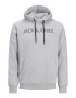 JACK & JONES Μπλούζα φούτερ 'Hugo' ανοικτό γκρι / μαύρο - Pepit.gr