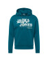 JACK & JONES Μπλούζα φούτερ 'HUNTER' γαλαζοπράσινο / σκούρο πράσινο / λευκό - Pepit.gr