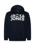 Jack & Jones Plus Μπλούζα φούτερ 'JJECORP' σκούρο μπλε / λευκό - Pepit.gr