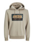 JACK & JONES Μπλούζα φούτερ 'Logan' γκρι / ανθρακί / πορτοκαλί - Pepit.gr