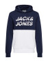 JACK & JONES Μπλούζα φούτερ μπλε νύχτας / λευκό - Pepit.gr