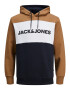 JACK & JONES Μπλούζα φούτερ ναυτικό μπλε / ανοικτό καφέ / λευκό - Pepit.gr