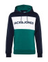 JACK & JONES Μπλούζα φούτερ ναυτικό μπλε / σμαραγδί / λευκό - Pepit.gr