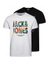 JACK & JONES Μπλουζάκι 'BOOSTER' πράσινο / πορτοκαλί / μαύρο / λευκό - Pepit.gr