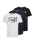 JACK & JONES Μπλουζάκι 'James' ναυτικό μπλε / γκρι / μαύρο / λευκό - Pepit.gr