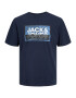 JACK & JONES Μπλουζάκι 'LOGAN' γαλάζιο / σκούρο μπλε / μαύρο / λευκό - Pepit.gr