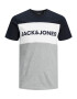 JACK & JONES Μπλουζάκι μπλε / γκρι / λευκό - Pepit.gr