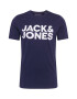 JACK & JONES Μπλουζάκι σκούρο μπλε / λευκό - Pepit.gr