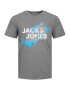 JACK & JONES Μπλουζάκι 'Nelson' αζούρ / γκρι / ανοικτό πορτοκαλί / λευκό - Pepit.gr