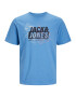 JACK & JONES Μπλουζάκι 'OMAP' ναυτικό μπλε / μπλε ουρανού / λευκό - Pepit.gr