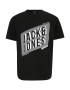 Jack & Jones Plus Μπλουζάκι μαύρο / λευκό - Pepit.gr