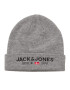 JACK & JONES Σκούφος 'ARCHIE' γκρι μελανζέ / κόκκινο / μαύρο / λευκό - Pepit.gr