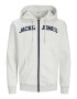 JACK & JONES Ζακέτα φούτερ 'ROUX' ναυτικό μπλε / φυσικό λευκό / λευκό μελανζέ - Pepit.gr