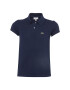 LACOSTE Μπλουζάκι 'GIRL SHORT SLEEVED RIBBED COLLAR' μπλε μαρέν - Pepit.gr