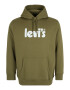 Levi's® Big & Tall Μπλούζα φούτερ 'BIG GRAPHIC HOODIE GREENS' χακί / λευκό - Pepit.gr