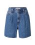 LEVI'S Τζιν πλισέ 'PLEATED RIBCAGE SHORT' μπλε ντένιμ - Pepit.gr