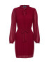 Mela London Φόρεμα 'LONG SLEEVE PLEATED BELTED DRESS' κόκκινο - Pepit.gr