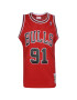 Mitchell & Ness Λειτουργικό μπλουζάκι 'DENNIS RODMAN' κόκκινο φωτιάς / μαύρο / λευκό - Pepit.gr