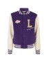 Mitchell & Ness Φθινοπωρινό και ανοιξιάτικο μπουφάν 'LA LAKERS' μπεζ / κίτρινο / σκούρο λιλά / λευκό - Pepit.gr