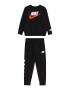 Nike Sportswear Φόρμα τρεξίματος γκρι / κόκκινο φωτιάς / μαύρο / λευκό - Pepit.gr