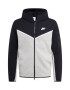 Nike Sportswear Ζακέτα φούτερ γκρι μελανζέ / μαύρο / λευκό - Pepit.gr