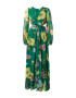 Oasis Φόρεμα 'Soft Floral Button Detail Cut Out Maxi D' σμαραγδί / ανάμεικτα χρώματα - Pepit.gr