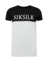 SikSilk Μπλουζάκι γκρι μελανζέ / μαύρο / λευκό - Pepit.gr