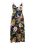 Vero Moda Curve Καλοκαιρινό φόρεμα 'VMKATNISS S/L MAXI DRESS EXP GA CUR' ναυτικό μπλε / χακί / ανοικτό πράσινο / πούδρα - Pepit.gr