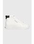 Calvin Klein Δερμάτινα αθλητικά παπούτσια Vulc High Top χρώμα: άσπρο - Pepit.gr