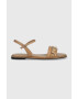 Calvin Klein Δερμάτινα σανδάλια ALMOND SANDAL W/HW - Pepit.gr